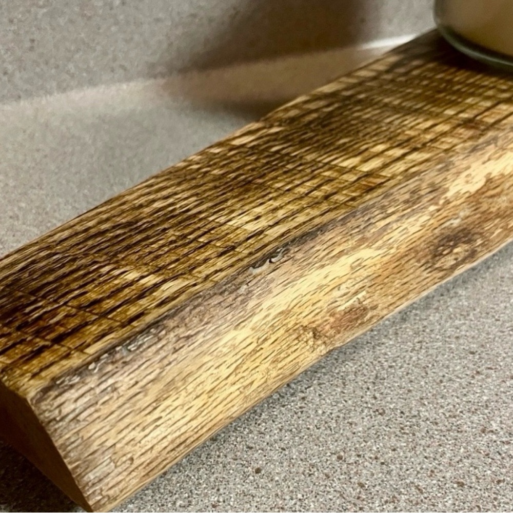 Rustic Wooden Tray Live Edge Handmade Server Trivet Table Riser Plant Stand - Picture 7 of 9